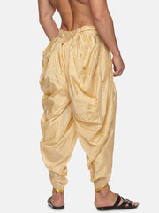 Men Biscuit Colour Polyester Viscose Dhoti Pant.