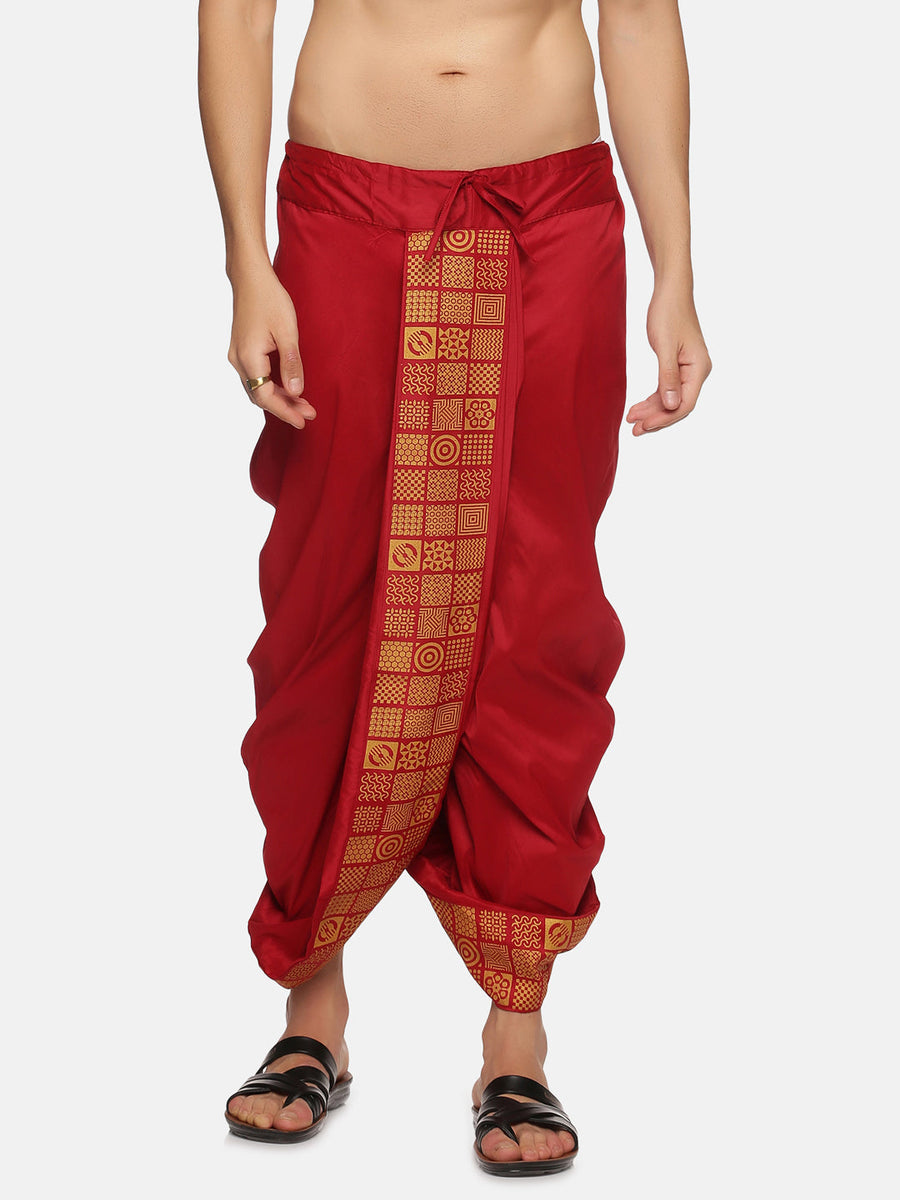 Men Colour Polyester Dhoti Pant / Panjakejam