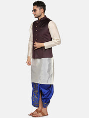 Men Blue Colour Polyester Panjakejam / Dhoti Pant.