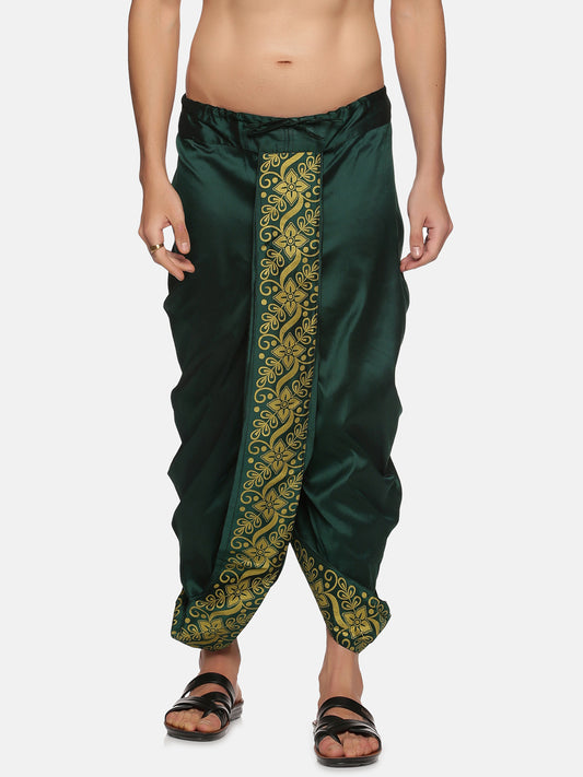 Men Green Colour Polyester Panjakejam / Dhoti Pant