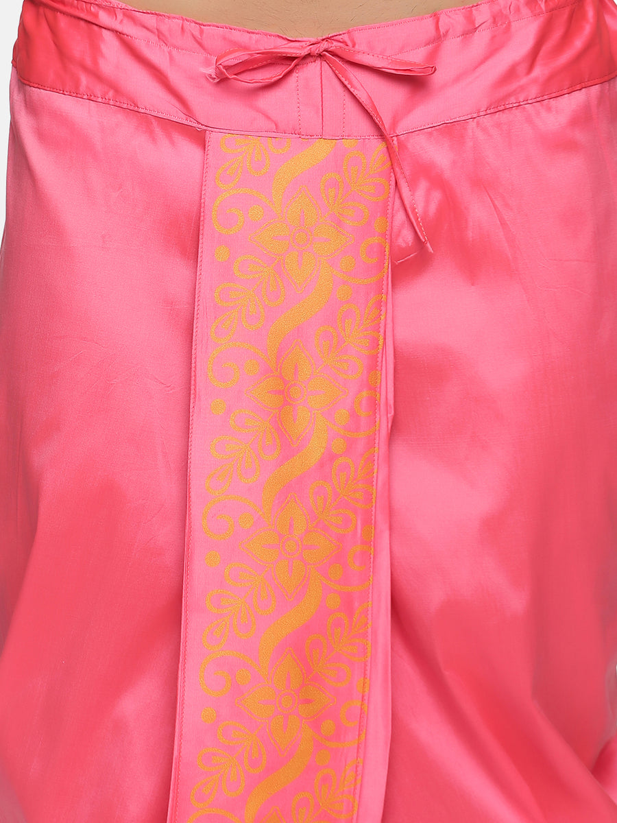 Men Pink Colour Polyester Panjakejam / Dhoti Pant.