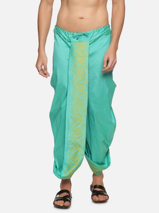 Men Green Colour Polyester Panjakejam / Dhoti Pant