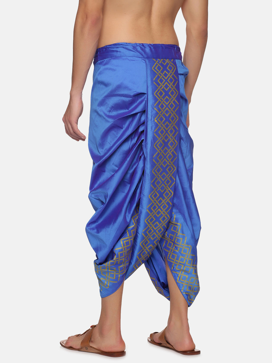 Men Blue Colour Polyester Panjakejam / Dhoti Pant.