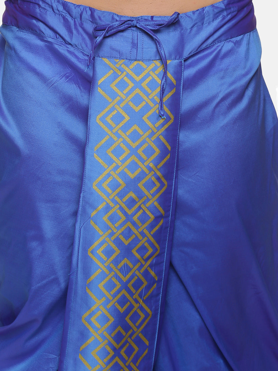Men Blue Colour Polyester Panjakejam / Dhoti Pant.
