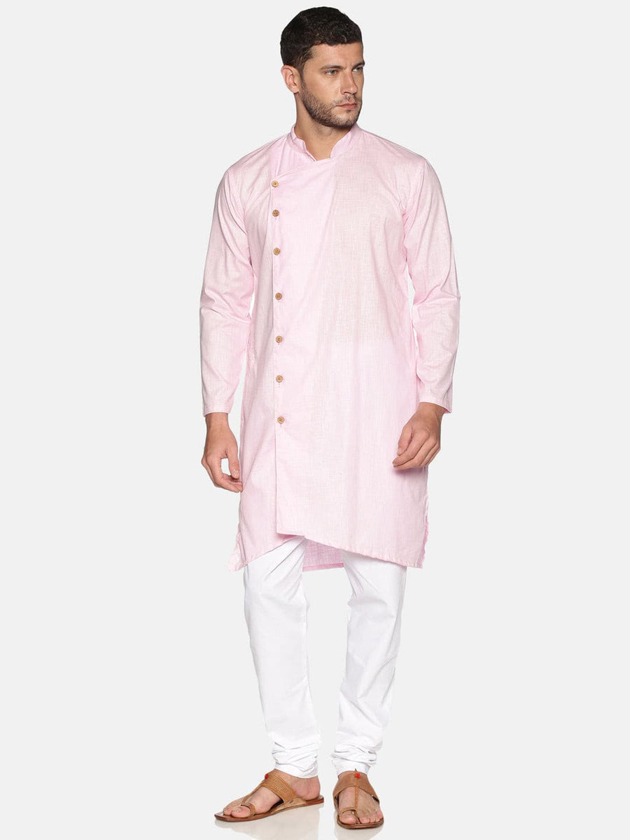 Men Solid Colour Cotton Kurta Pyjama Set