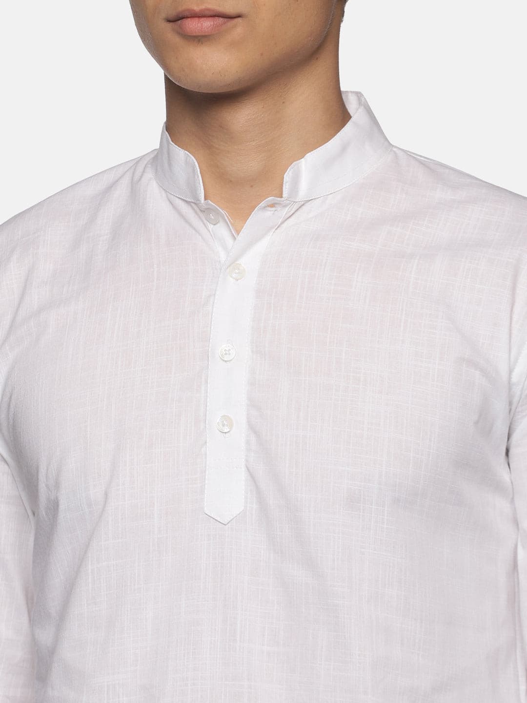 Men White Colour  Cotton Kurta.