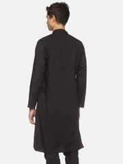 Men Black Colour Cotton Kurta